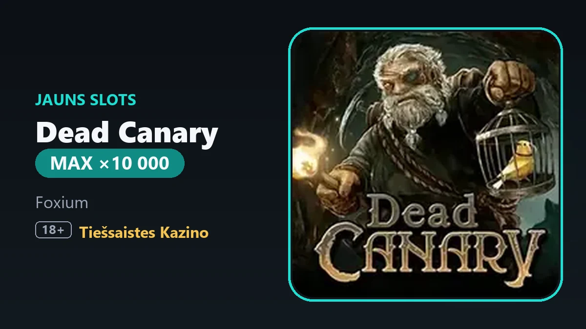Nolimit City выпускает Dead Canary - жуткий слот про угольную шахту