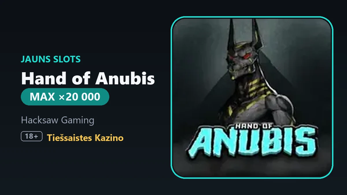 Hand of Anubis - jaunais Hacksaw Gaming slots (jauns Ēģiptes slots)