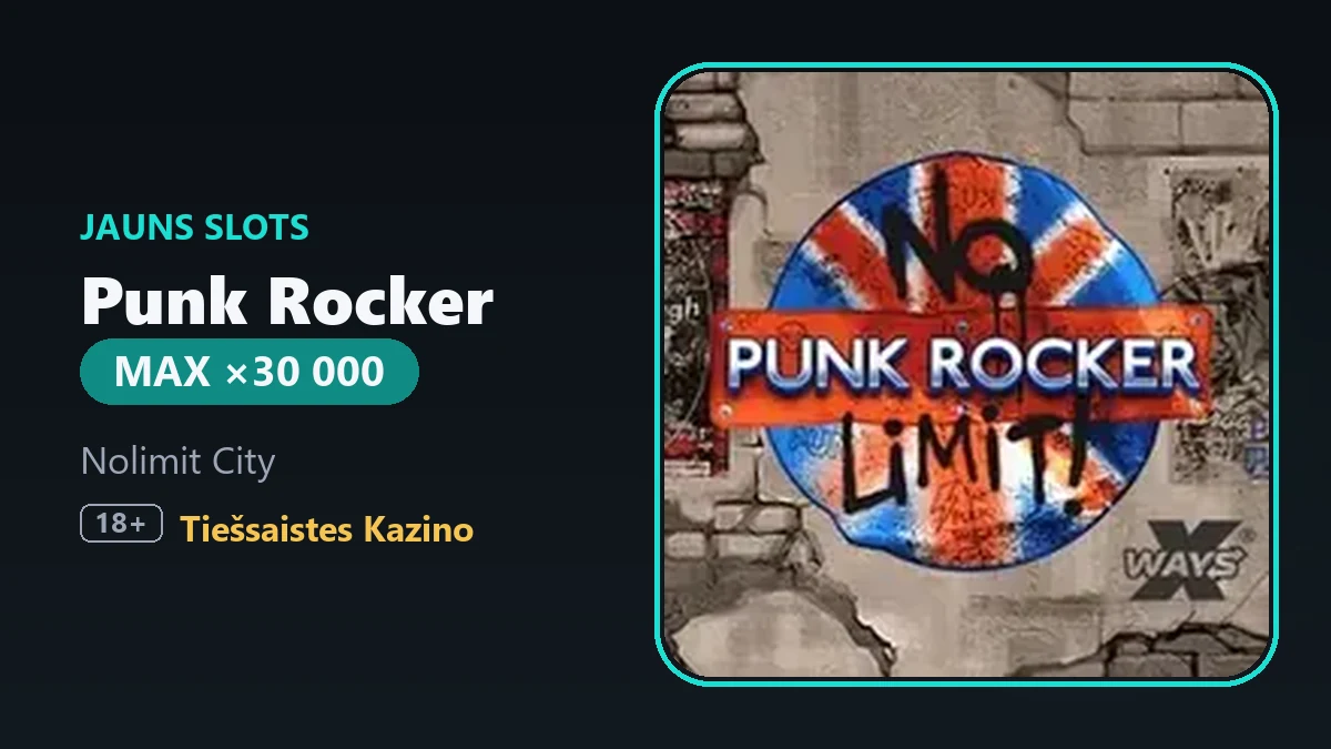 Nolimit City Unleashes "Punk Rocker": A Rebellious High-Volatility Slot