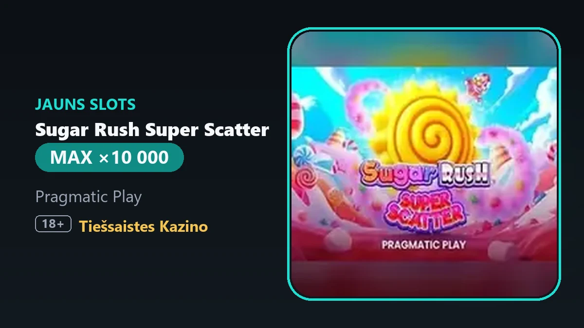 Sugar Rush Super Scatter - сладкая игра с новым бонусом