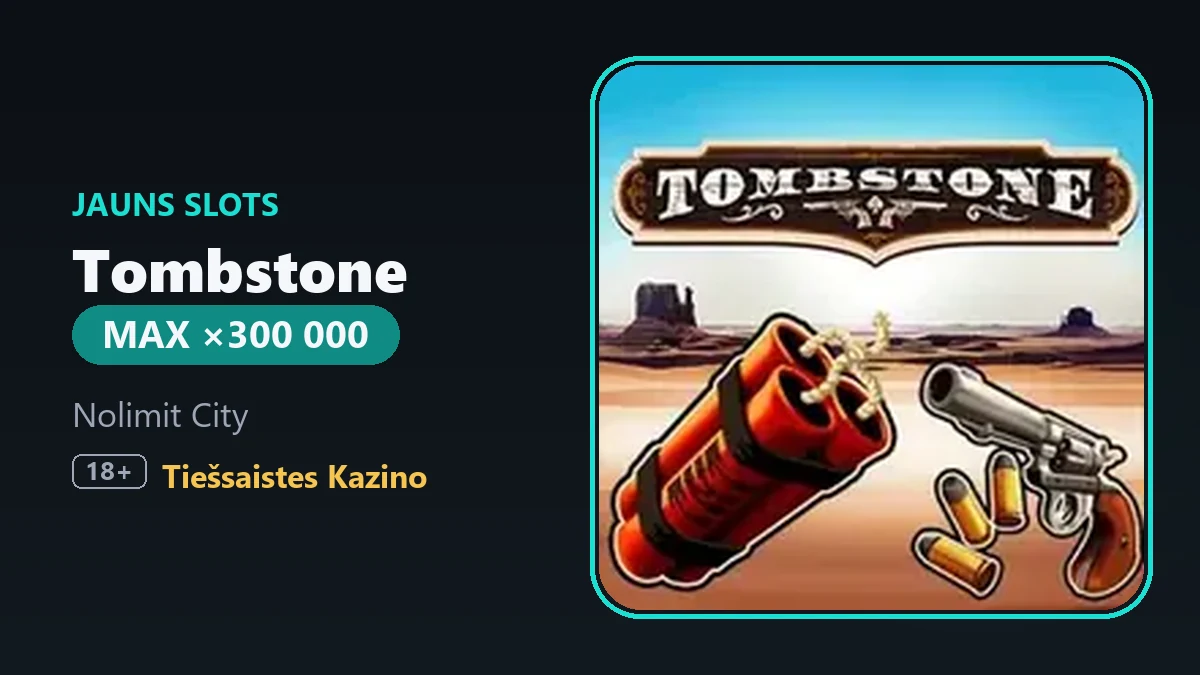 Nolimit City выпускает Tombstone - слот-дуэль Дикого Запада