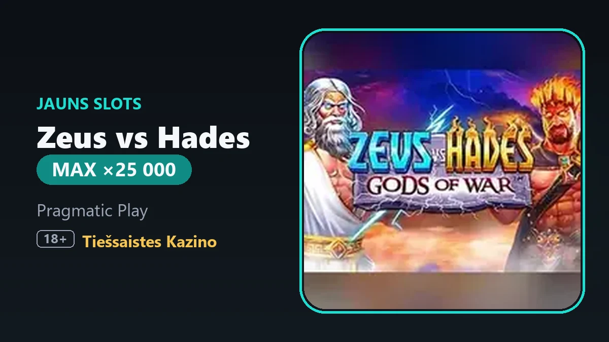 Zeus vs Hades: Gods of War 250 - битва богов с потенциалом 25 000x